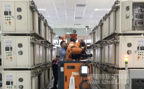 NMT-ZN-606 機械手自動抓取,新能源汽車驅動馬達自動對接烘烤線(上海精進電動)